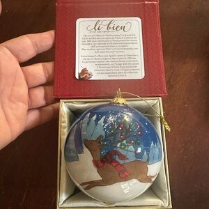 Pier 1 Li Bien Glass Painter Reindeer Ornament 2018